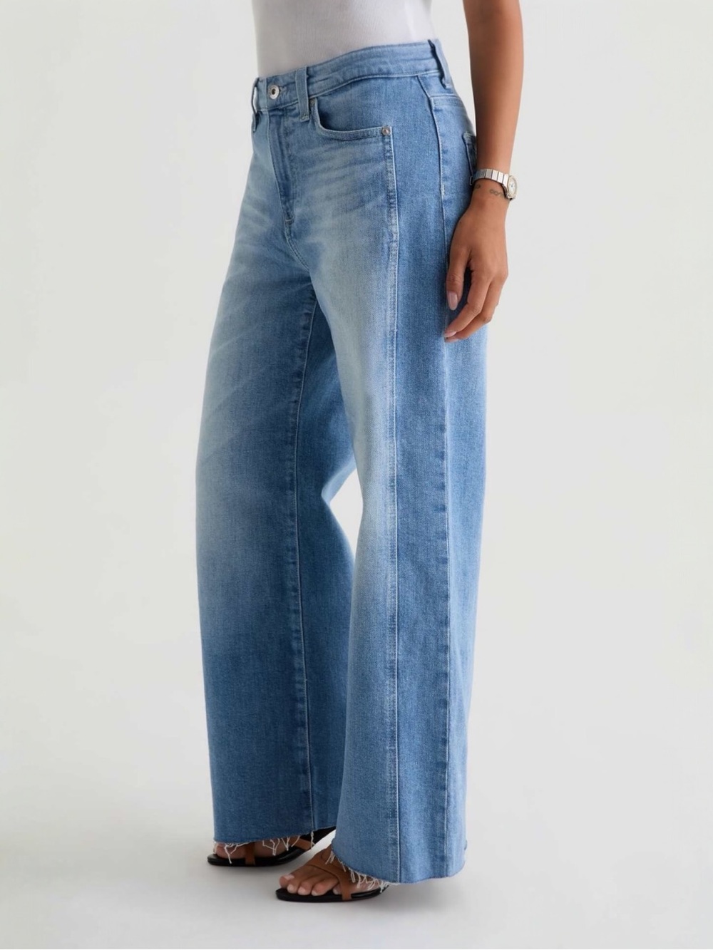AG Saige Wide Leg Crop Panel Jean (28) (NWT)